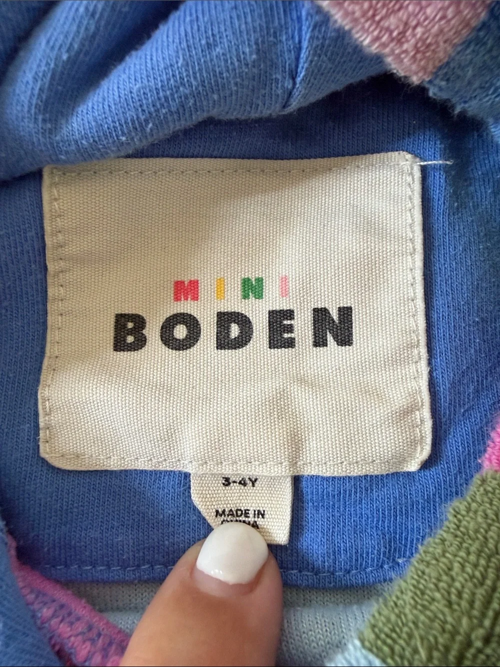 Mini Boden toweling hoodie